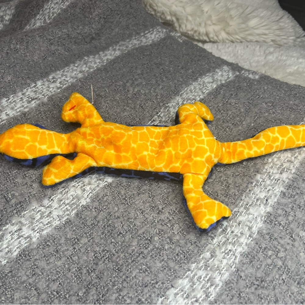 Ty Blue and Black Lizard Plush with Yellow Accents - Picture 5 of 8